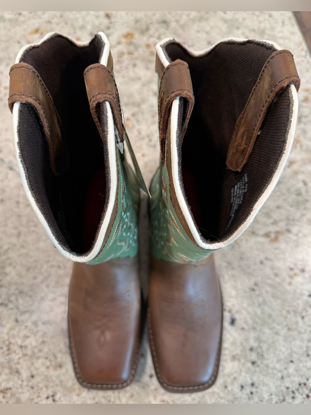 Justin Ladies Gypsy "Raya" Turquoise Water Buffalo Cowboy Boots (NWT) - Picture 11 of 16